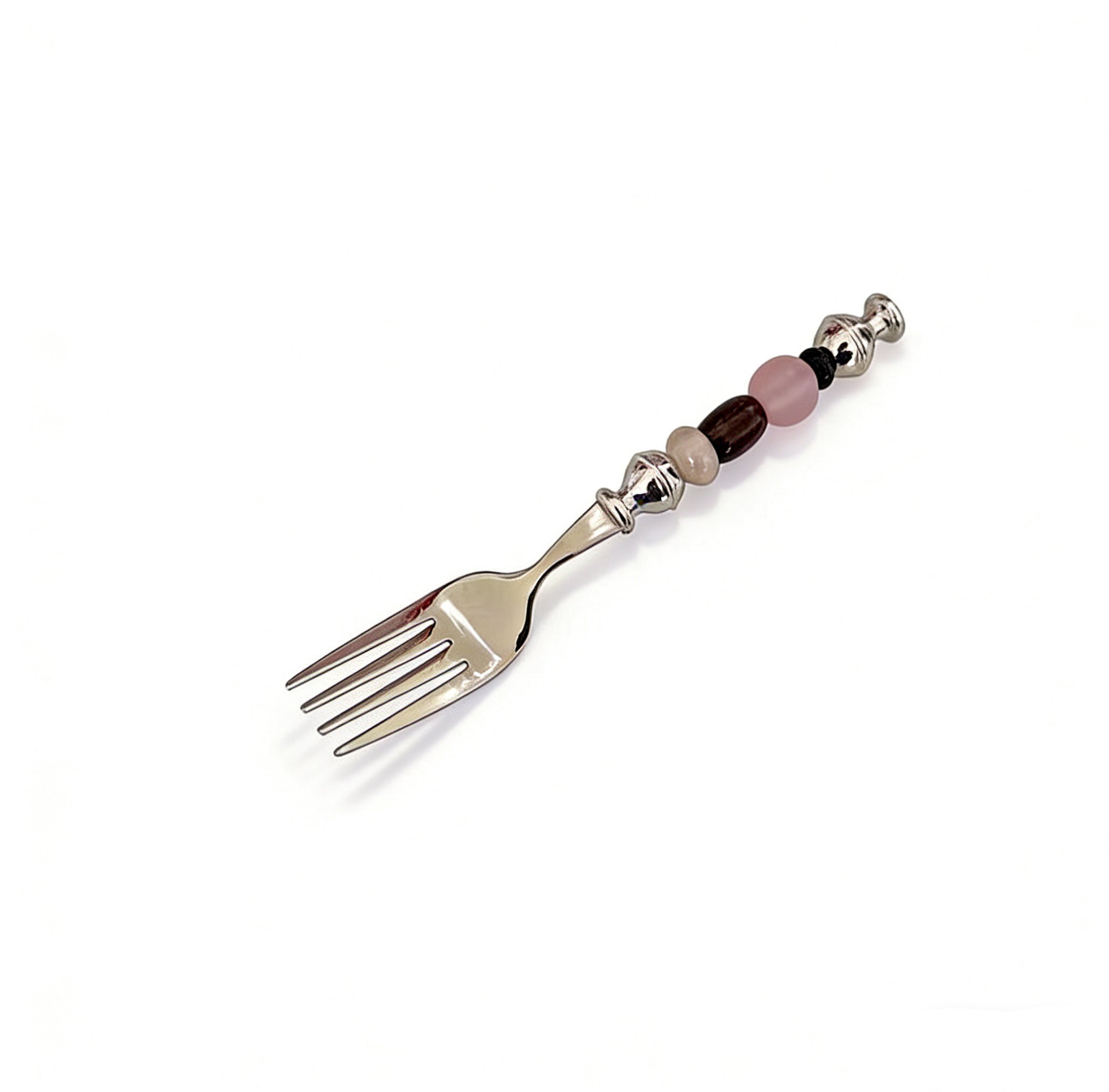 Blush Mocha Beaded Handle Fork